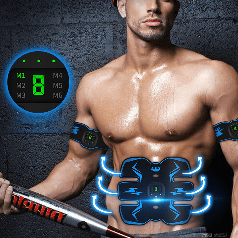 EMS Wireless Digital Display Abdominal Arm Muscle Stimulator Smart Electric Six-Pack Abs Trainer Fitness Hips Trainer - MRSLM