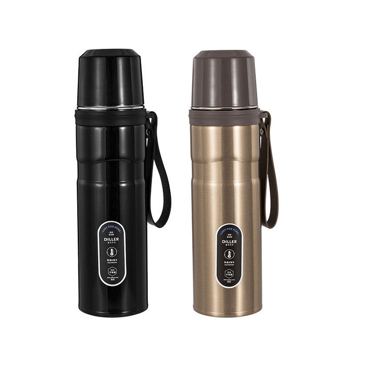 DILLER 750ML Large Capacity Thermos Double Layer Thermal Insulation Eco-Friendly Vacuum Flask Stainless Steel Travel Insulated Bottle - MRSLM