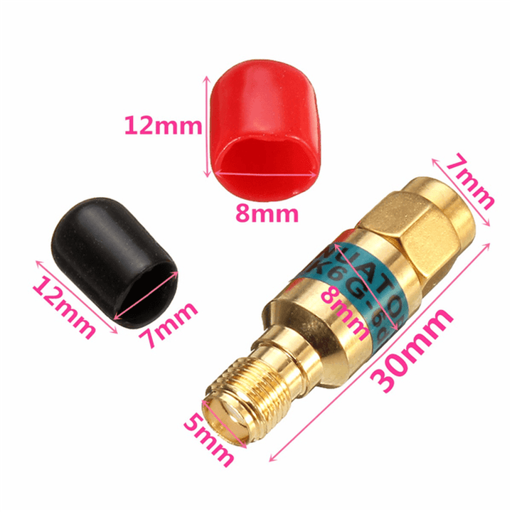 2W SMA-JK Male to Female RF Coaxial Attenuator 6Ghz 50Ohm 6Db Connectors - MRSLM