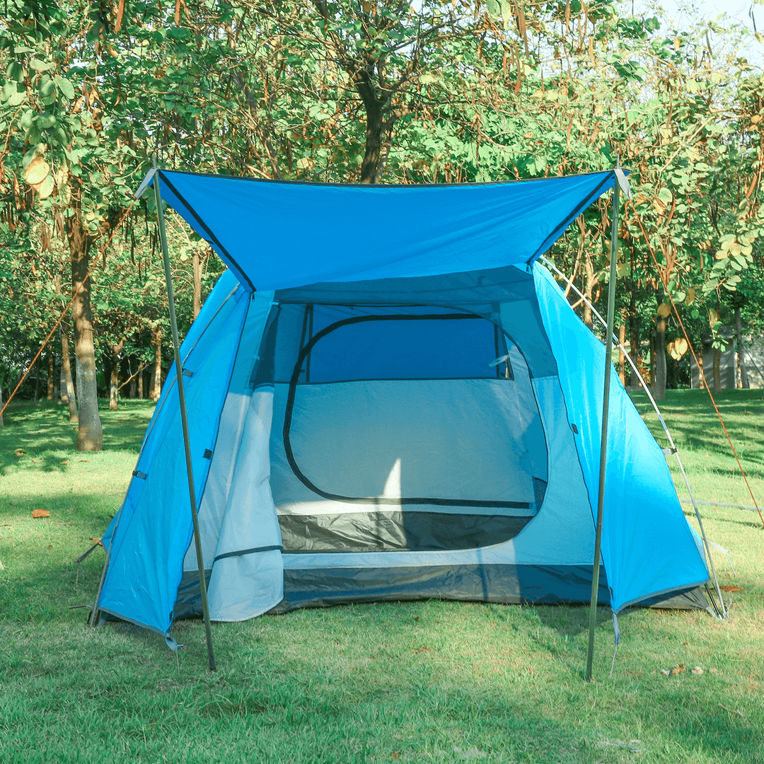 Tooca 4 Person Camping Tent with Screen Room Shelters Porch Double Layer Waterproof Outdoor Camping Tent - MRSLM