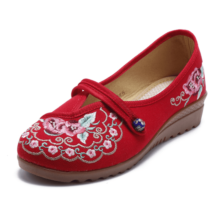 Flower Embroidery Comfortable Soft Flats - MRSLM