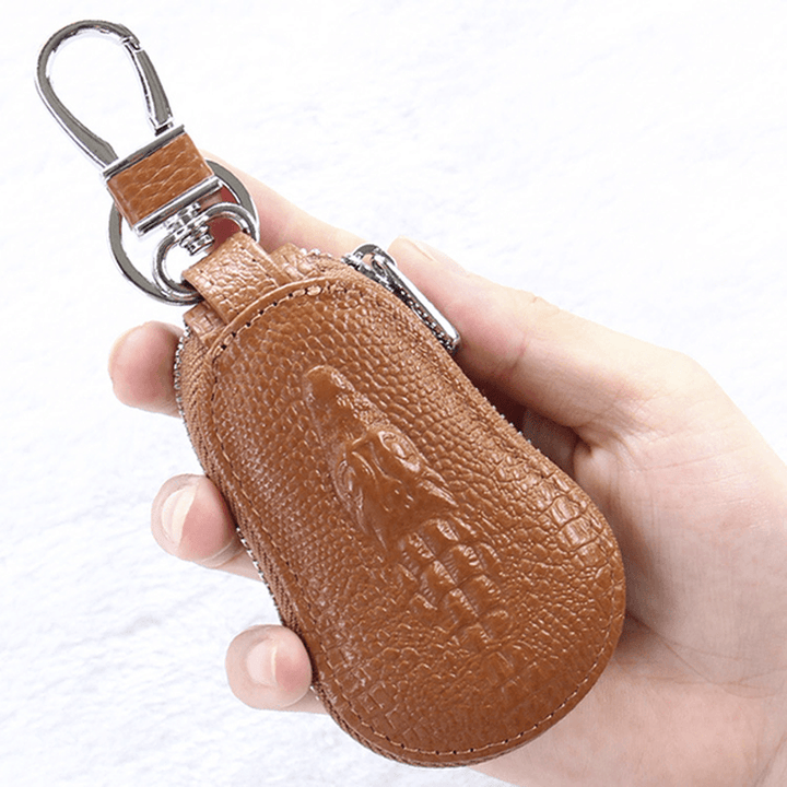 Men Women Genuine Leather Car Key Case Key Bag Wallet - MRSLM