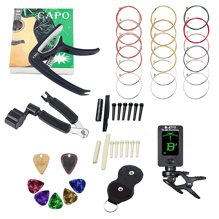 Guitar Beginner Tools Guitar Capo Tuner String Changing Tool - MRSLM