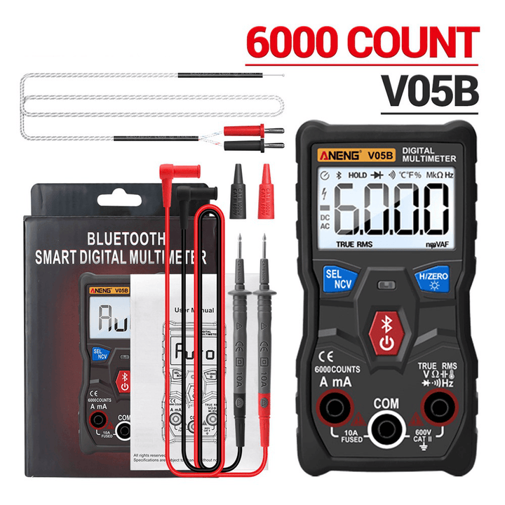 ANENG V05B Digital True RMS Bluetooth 6000 Counts Professional Analog Multimeter AC/DC Currents Voltage Mini Testers Multimetro - MRSLM