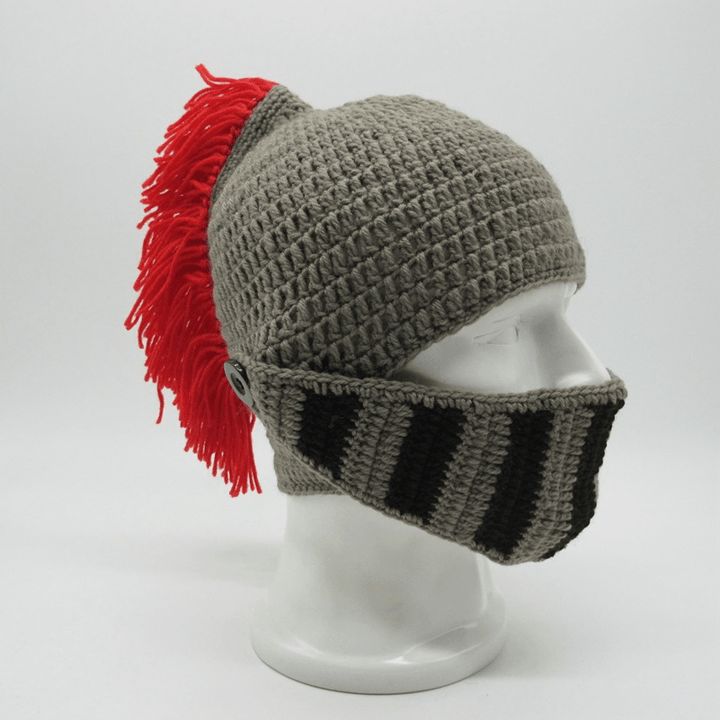 Funny Hat Creative Hand-Woven Knight Hat Helmet Shape - MRSLM