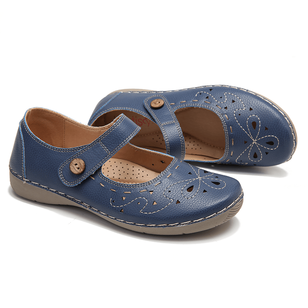 Lostisy Women Casual Hollow Out Comfy Flats - MRSLM