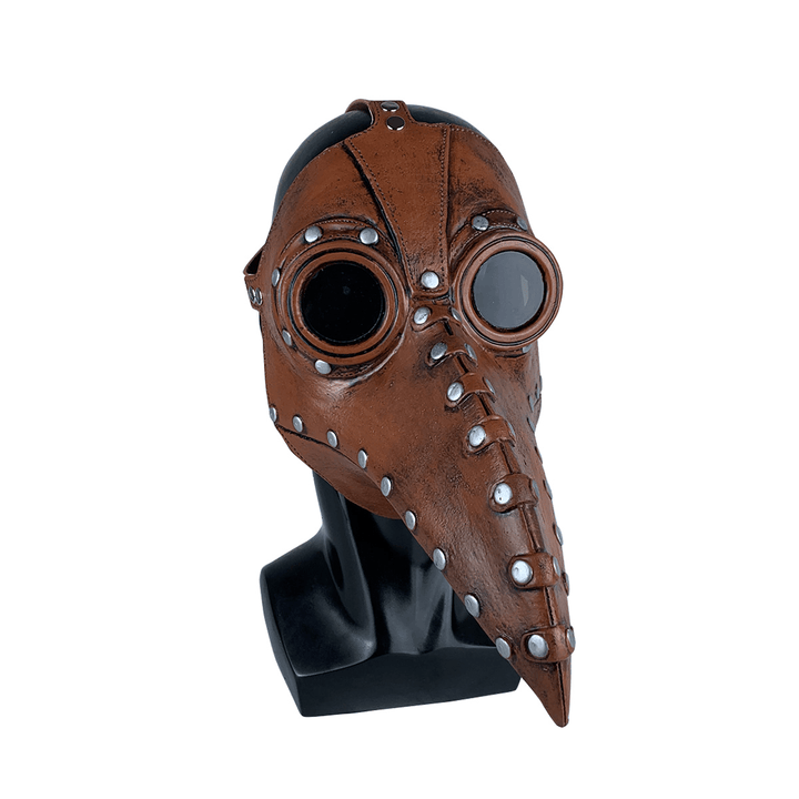 Halloween Medieval Steampunk Plague Doctor Bird Mask Latex Punk Cosplay Masks Long Nose Beak Adult Halloween Event Cosplay Props - MRSLM