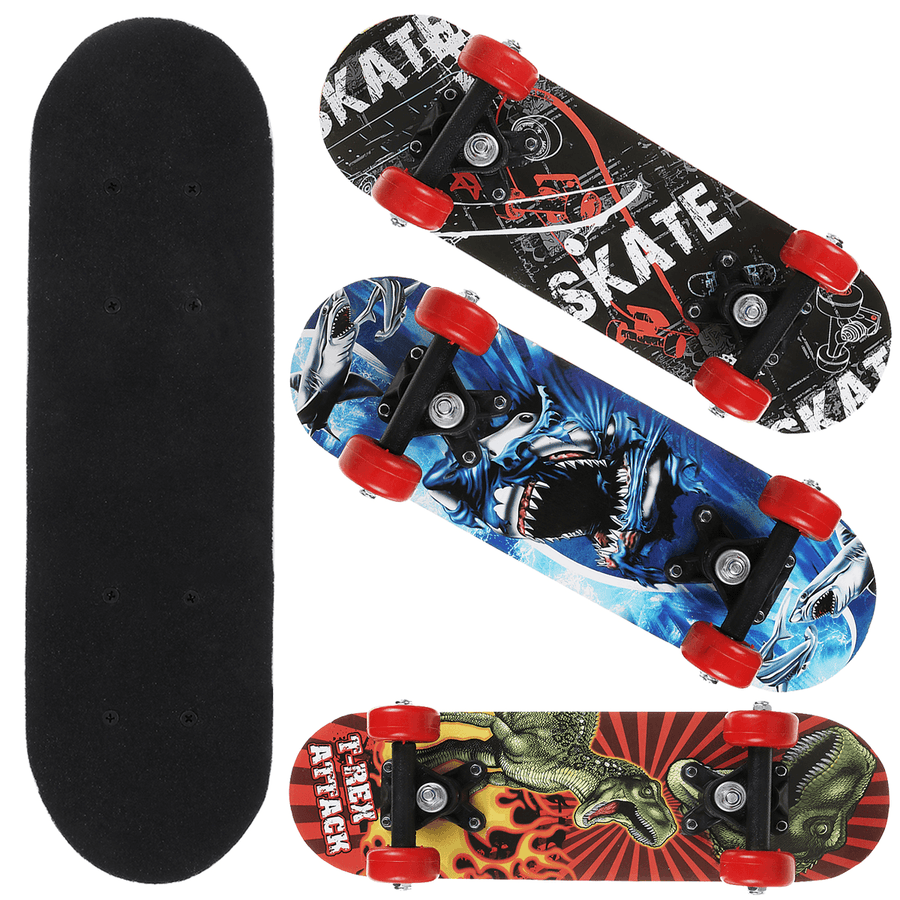 43Cm Kids Skateboard 7 Layer Maple Wood Adult Tricks Longboard for Beginner Gift - MRSLM