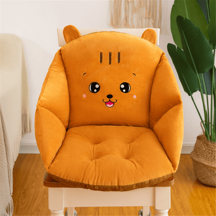 Cartoon Chair Cushion Backrest Waist Support Soft Seat Pillow Mat Home Office Furniture Decoration - MRSLM