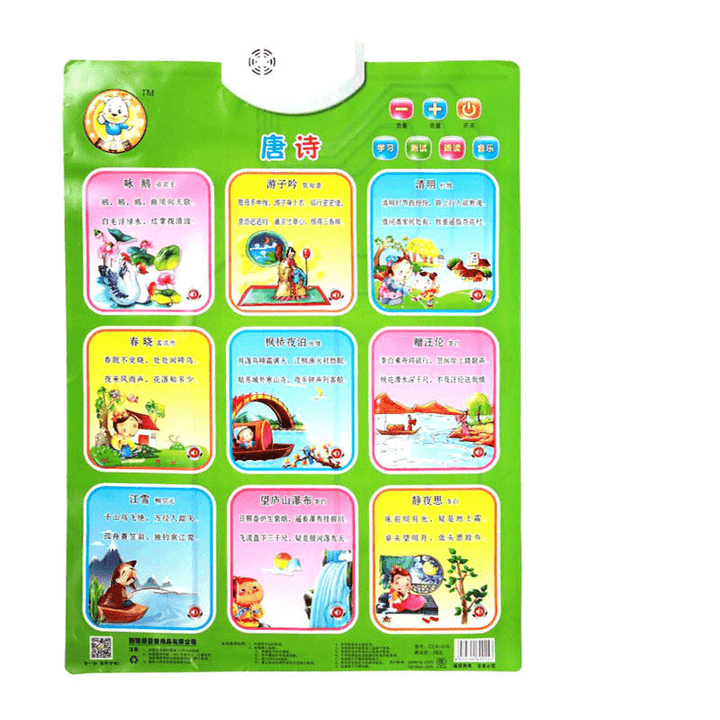 Baby Audio Wall Chart, Point to Read Pronunciation Toys - MRSLM