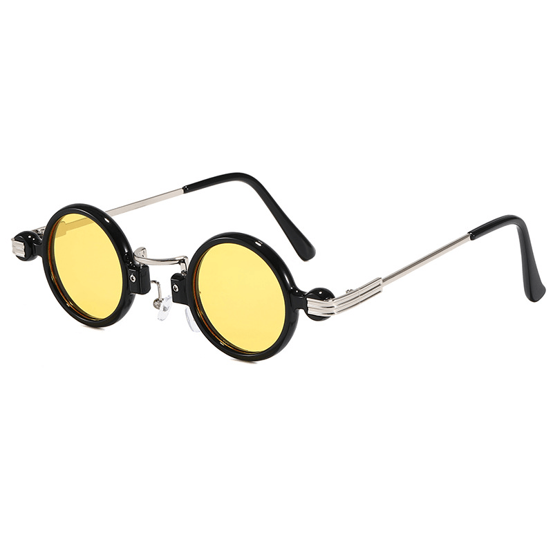 Steampunk Style Small Frame Sunglasses Personalized Hip-Hop round Sunglasses - MRSLM