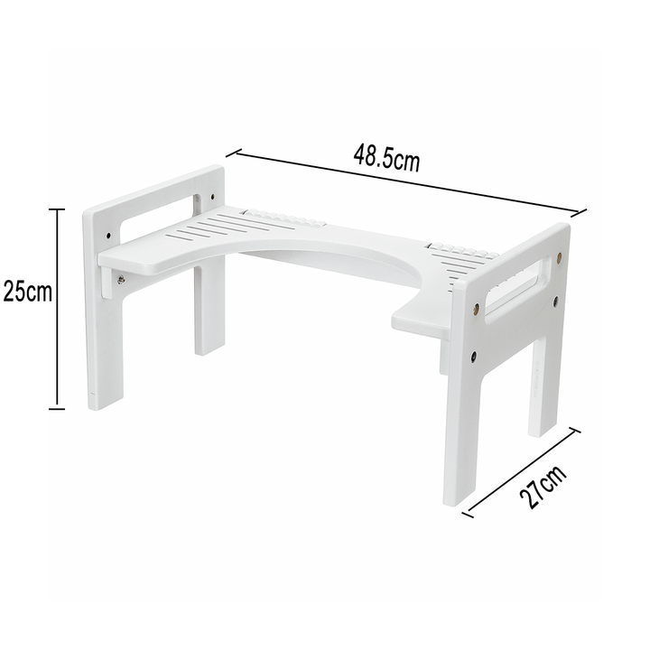Adjustable Non-Slip Foot Pegs Massager Bathroom Toilet Footstool Bamboo Help Prevent Constipation - MRSLM