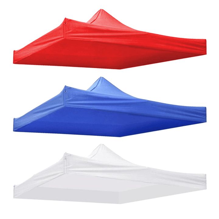 2X2M Canopy Top Sunshade Replacement Top Waterproof Dustproof Sun Protection Outdoor Camping Garden Shelters Blue Red White - MRSLM