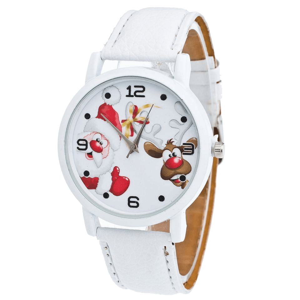 Cartoon Santa and Elk Pattern Fashion Cute Kid Watch Children Quartz Watch - MRSLM