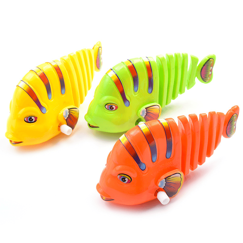 Children'S Toy Swing Fish Clockwork on the Chain, Small Animals Can Run, Cartoon Creative Gifts, Moving Fish, Swing Tail Fish - MRSLM