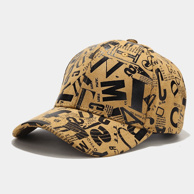 Graffiti Alphabet Baseball Cap Female Summer Outdoor Sunscreen - MRSLM