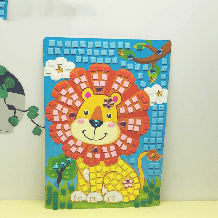 Children'S Handmade Materials EVA Diamond Mosaic Paste Painting Puzzle Stickers - MRSLM