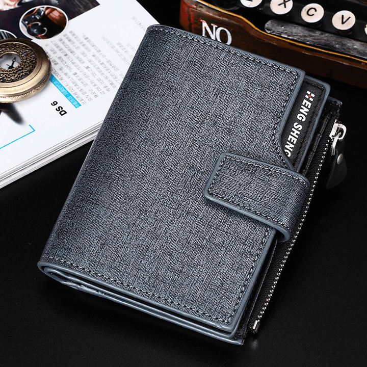 Hengsheng Men'S Multifunction Trifold Wallet Men PU Leather ID Credit Card Holder Coin Pocket - MRSLM