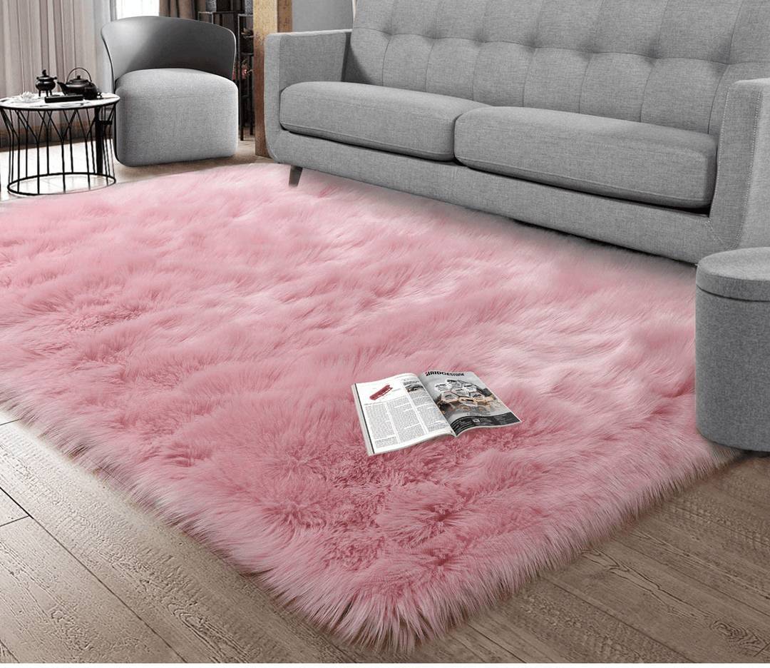 180 X 100 Cm Floor Rug Polyester Acrylic Plush Mat for Living Room Plush Rug Children Bed Room Fluffy Floor Carpets - MRSLM