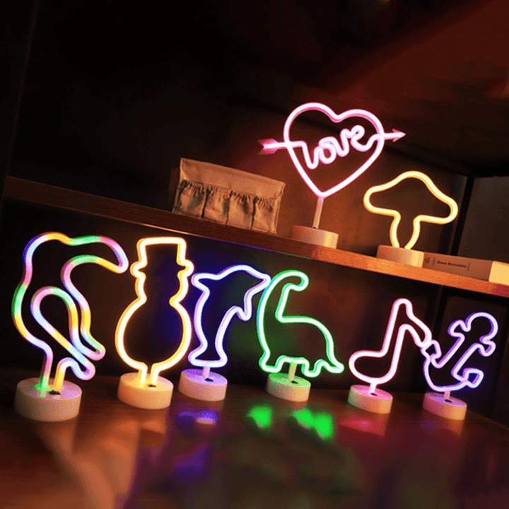 Upgrade Neon Night Light Rabbit Vibrato Anchor Bigmouth Bird Creative Night Light Spot - MRSLM