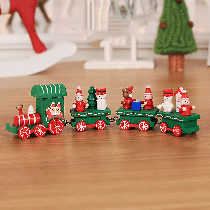 Wooden Train Children Kindergarten Holiday Christmas Gifts - MRSLM