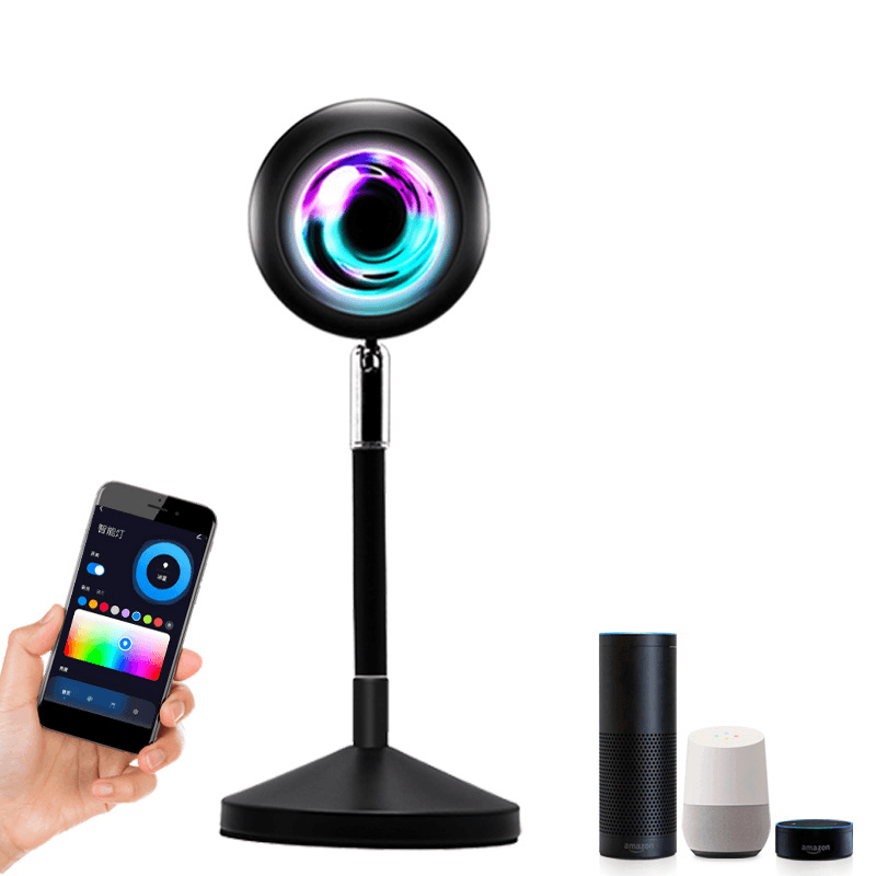 Tuya Smart WIFI Sunset Light Bluetooth Voice Control Live Broadcast Projection Sunset Lamp RGB 16 Colors 4 Modes Small Night Light - MRSLM