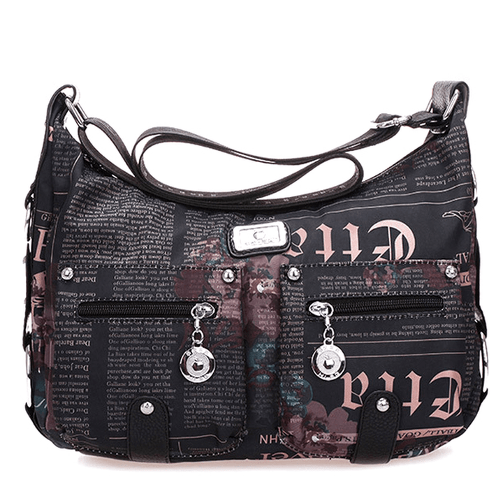 Nylon Light Casual Print Crossbody Bag Shopping Bags - MRSLM