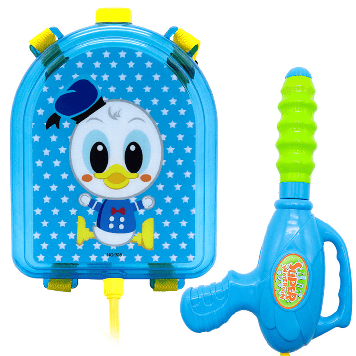 Children'S Beach Playing in the Water Stall Toy Transparent Backpack Water Gun Pull-Out Water Gun - MRSLM