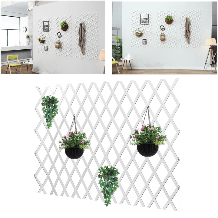 Anticorrosive Wood Pull Net Flower Frame Grid Vine Frame Wall Decorations Wall Hanging Telescopic Wooden Fence Pull Net - MRSLM