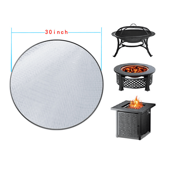 Ipree® Camping Barbecue Mat round Fireproof and Flameproof Outdoor Picnic Mat Firebed Mat - MRSLM