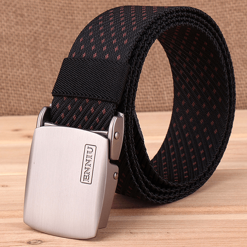 Canvas Web Belts for Men with Alloy Automatic Buckle - MRSLM