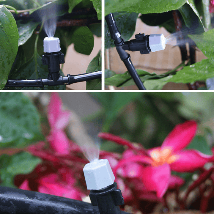 Garden Patio Water Misting Cooling System Lawn Sprinkler Nozzle Micro Irrigation Set - MRSLM