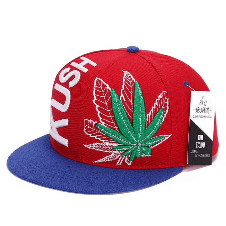 Korean Style Three-Dimensional Embroidery Big Maple Leaf Hip-Hop Hat - MRSLM