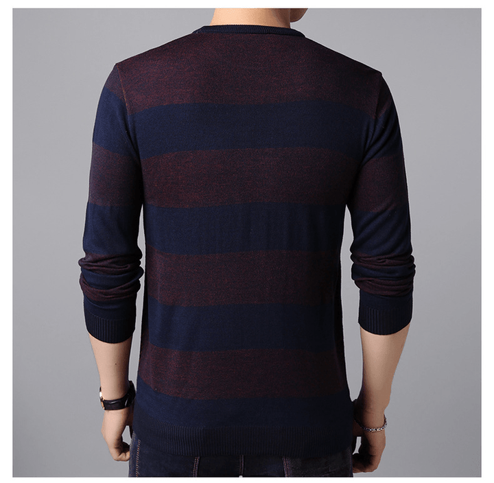 Autumn New Men'S Knitted Sweater round Neck - MRSLM