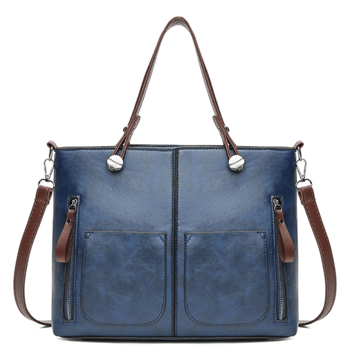 Women Artificial Leather Minimalist Handbag Crossbody Bag - MRSLM