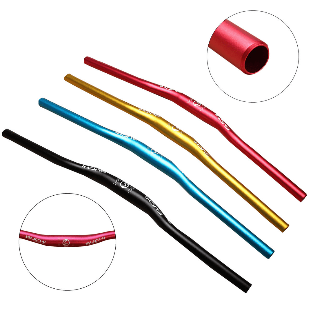 620Mm Dia. 31.8Mm Aluminium Alloy Ultra Lightweight Bicycle Mountain Bike Handlebar Flat Riser Bar for Fixed Gear Bikes - MRSLM