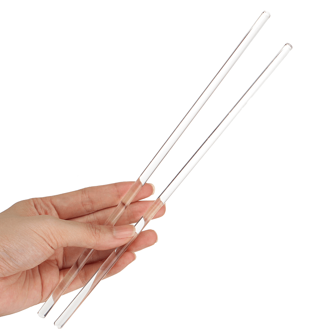 2Pcs 250Mm Glass Stirring Mixing Rod Stirrer Mixer Sticks Rods Laboratory Experiment Glassware - MRSLM