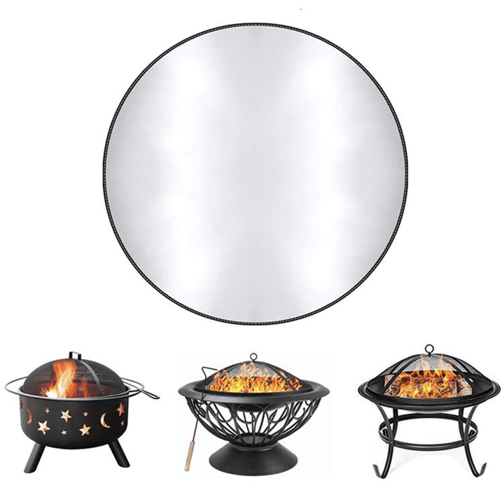 Ipree® Camping Barbecue Mat round Fireproof and Flameproof Outdoor Picnic Mat Firebed Mat - MRSLM