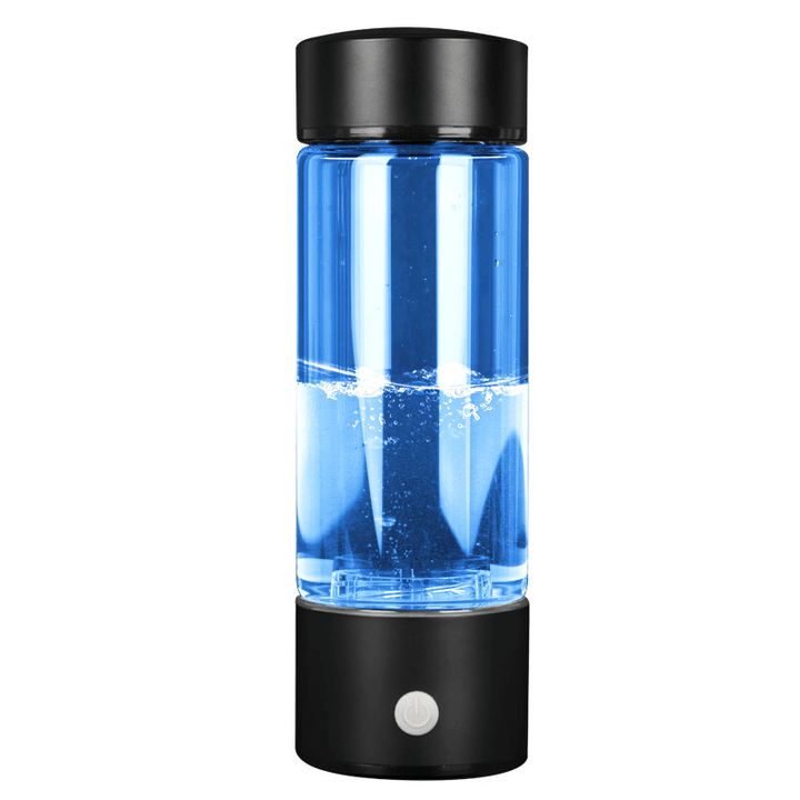 Ipree® 450Ml Hydrogen-Rich Water Ionizer Maker Cup Generator Glass Bottle Mug USB Charging Glass Water Bottle - MRSLM