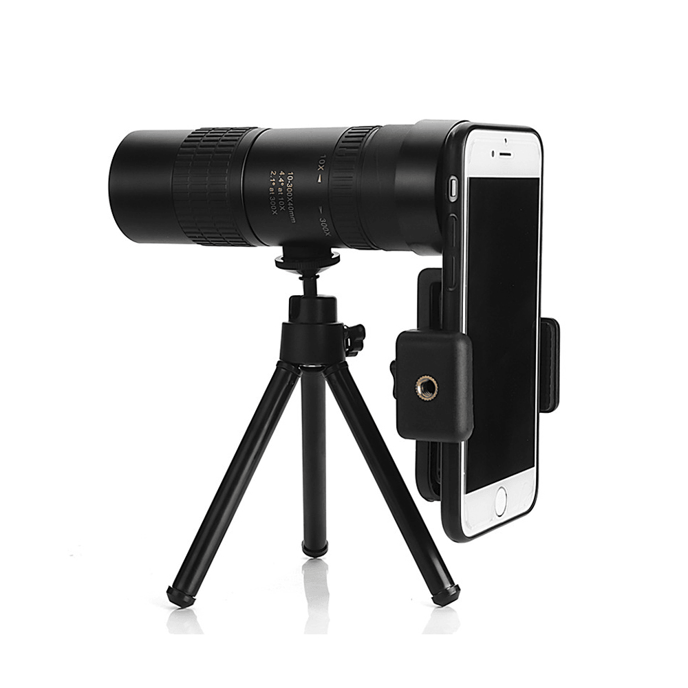 Ipree® 10-300X40 Zoom Telescope Metal Professional HD Monocular Retractable Telescopic for Outdoor Camping Travel - MRSLM