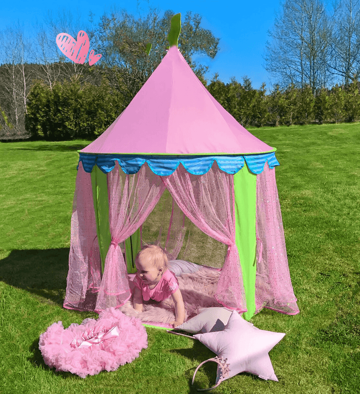 Children Kids Teepee Play Tent Princess Castle Girls Playhouse Indoor - MRSLM