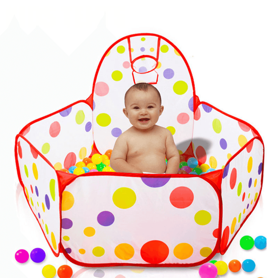 1.2M Baby Playpen Children Ball Pit Pool Folding Game House with Basketball Hoop - MRSLM