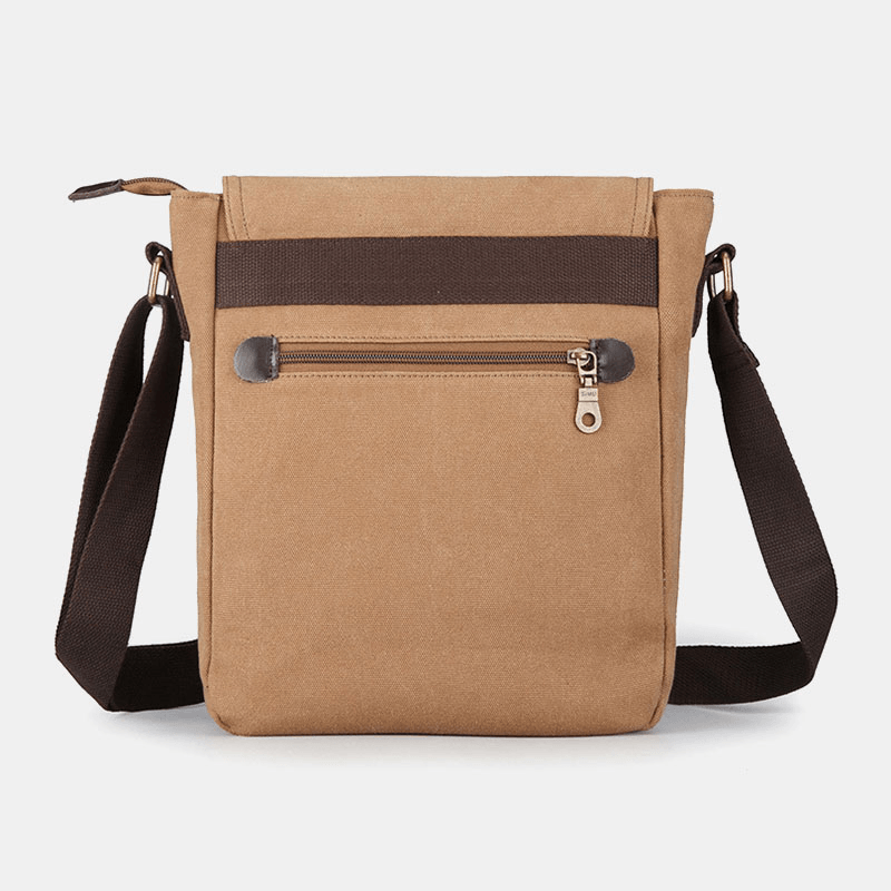 Men Canvas Retro Large Capacity Shoulder Bag Crossbody Bag - MRSLM