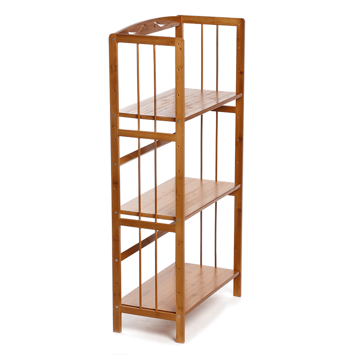 3 Layers 50/70Cm Wood Holder Bookshelf Space Saving Floor Bookcase for Creative Modern Small Home Decoration - MRSLM