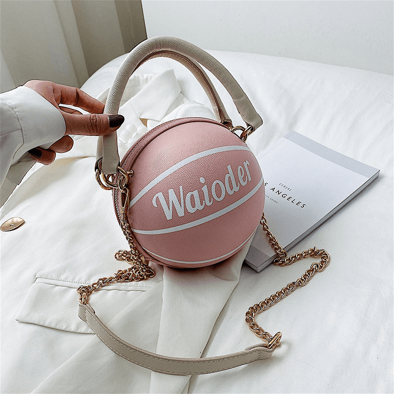 Women Fashion Basketball Football Chains Casual Handbag Crossbody Bag - MRSLM