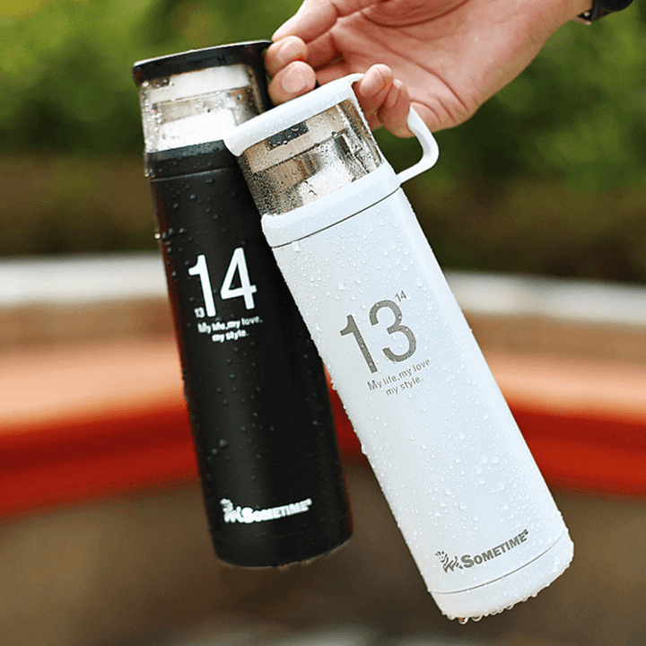 1314 Lovers Cup Stainless Steel Vacuum Flask Thermos Cup Portable Travel Mug - MRSLM