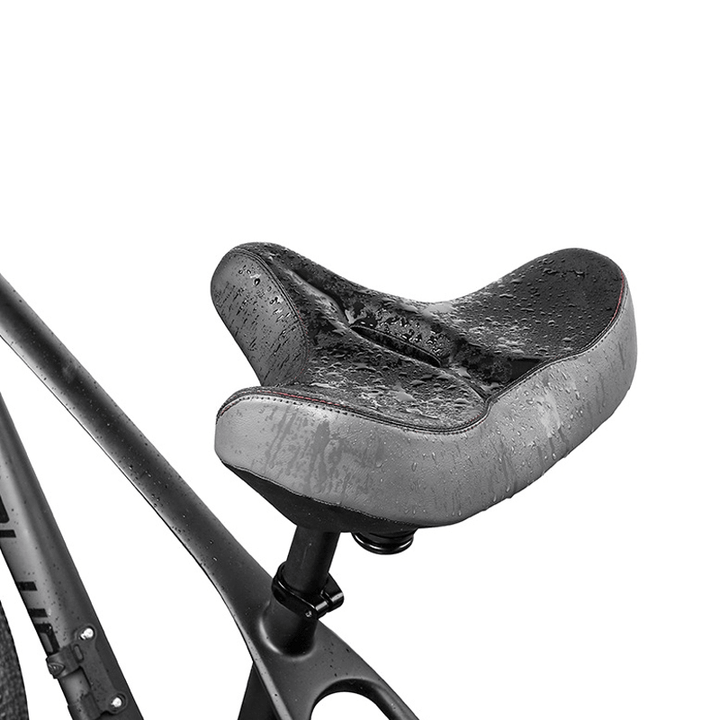 WHEEL up Large Thicker Bike Saddle Mountain Bike Saddle Comfortable Shock Absorption Outdoor Riding Saddle Equipment - MRSLM