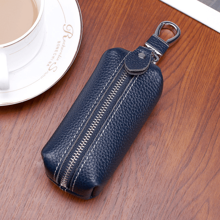 Men and Women Genuine Leather Car Key Case Holder Purse - MRSLM