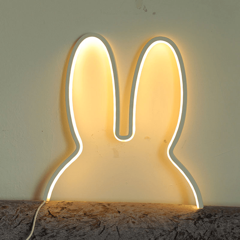 Ins Nordic Style Children Decoration Creative Led Lamp Rabbit Night Light - MRSLM