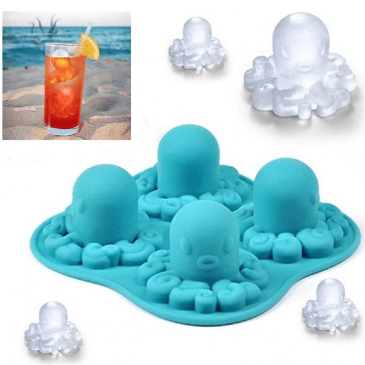 Octopus Shape Silicone Molds Fondant Cake Molds Kitchen Baking Decorating Cake Tools Soap Candy Mold - MRSLM